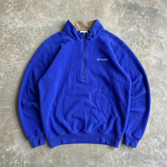Columbia Other - Columbia Fleece Quarter Zip Pullover Blue Outdoor Sweatshirt